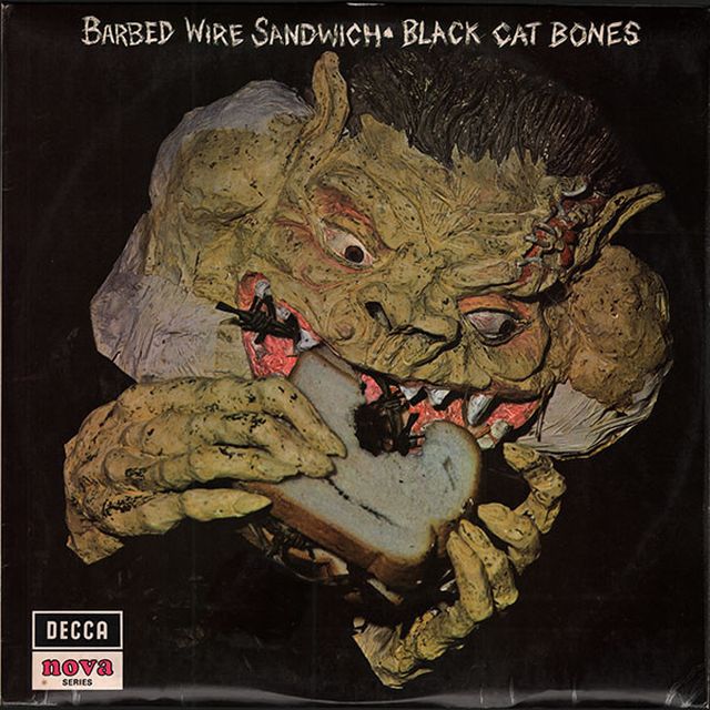 Capa do álbum Black Cat Bones da banda Barbed Wire Sandwich